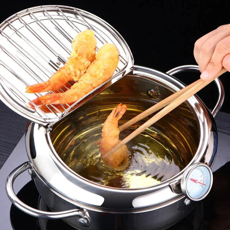 ProCook Frittierpfanne™ - Professionelle Fritteuse mit Integriertem Thermometer